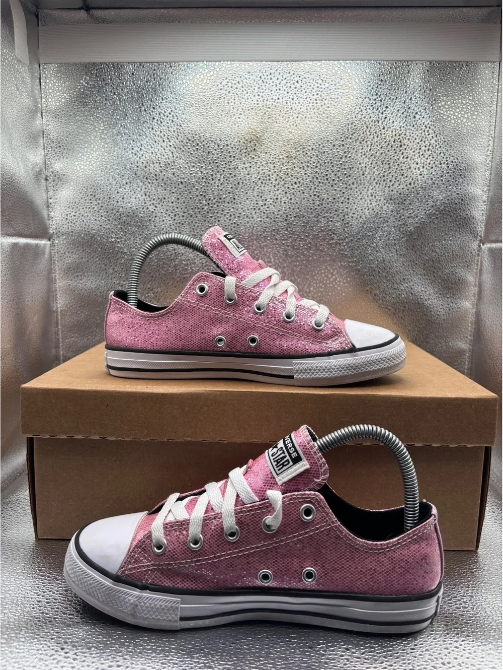 Converse chuck taylor allStar low glitter pink